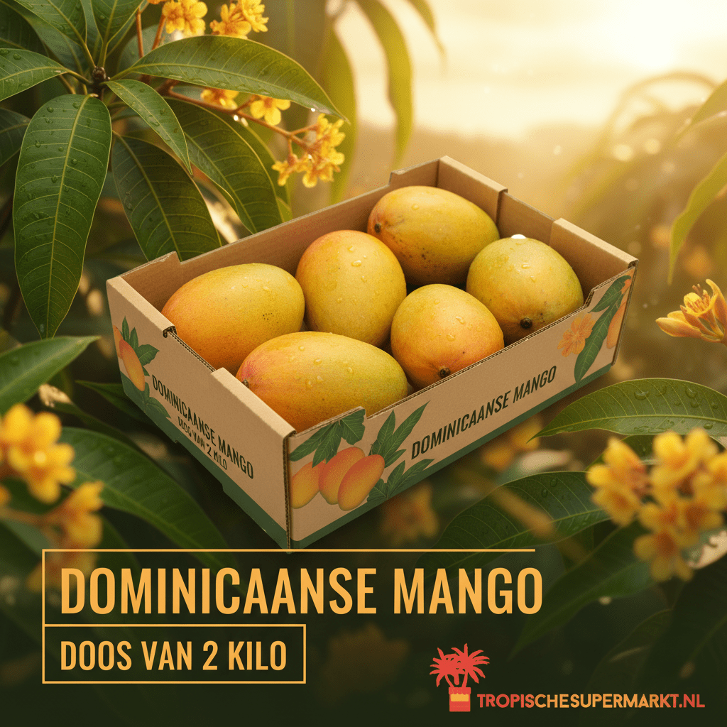 Dominicaanse mango Mingolo doos van 2kilo - TropischeSupermarkt.nl